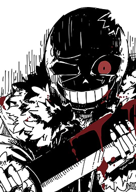 Killer Sans with bloody knife