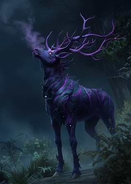 Mystical Purple Deer