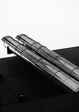 Monochrome Metal Pipes Architecture
