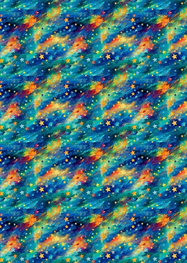 Colorful Starry Sky Abstract Pattern