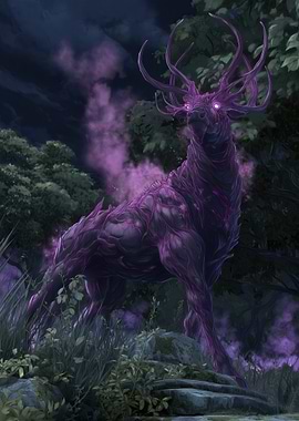 Mystical Purple Deer
