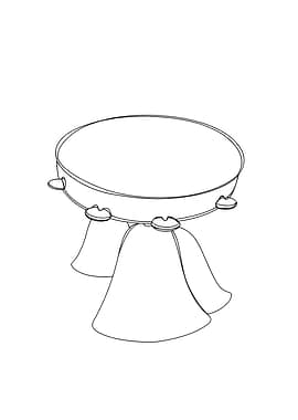 Minimalist Line Art of a Musical Instrument