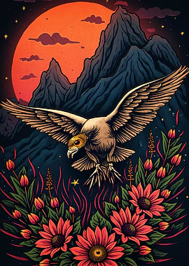 Eagle Mountains Flowers Moon