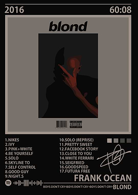 Frank Ocean Blond Album Cover Art