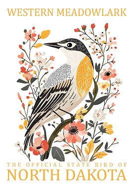 Western Meadowlark North Dakota State Bird