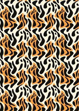 Abstract Tiger Stripe Pattern