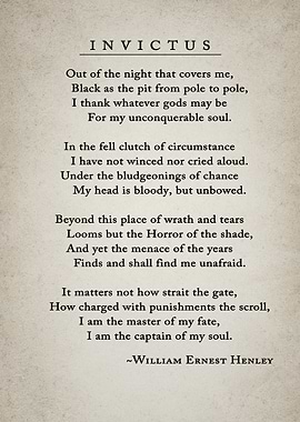 Invictus Poem by William Ernest Henley