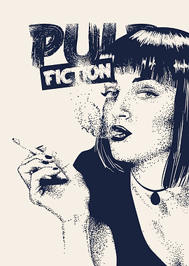 Pulp Fiction Mia Wallace Illustration