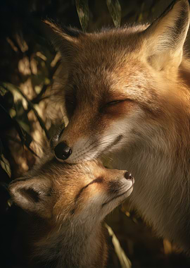 Foxes in Affectionate Embrace