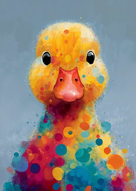 Colorful Duckling Portrait