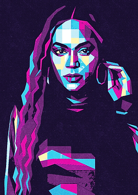 Beyonce Knowles Portrait Pop Art