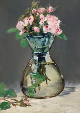 Roses in a Vase Painting