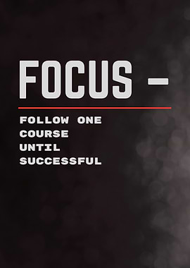 Focus - Follow One Course
