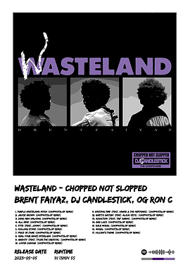 Brient Faiyaz Wasteland Chopped Not Slopped Album