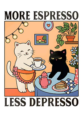 More Espresso Less Depresso Cats