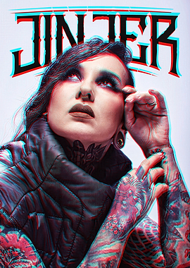 Jinjer Band Portrait with 3D Effect