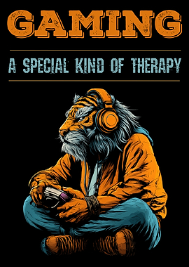 Gaming, A Special Kind Of Therapy Gamer Tiger Novelty RPG