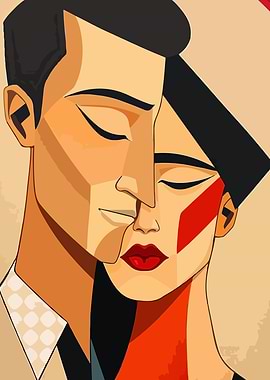 Abstract Couple Portrait