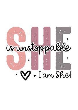 She is Unstoppable Text Art