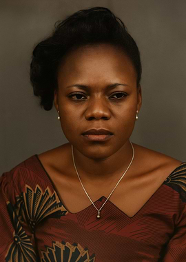 Portrait of a woman with necklace