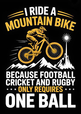 Mountain Bike Sports Humor Design