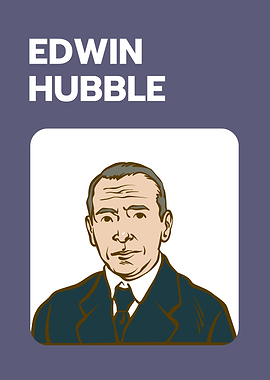 Edwin Hubble Portrait Illustration