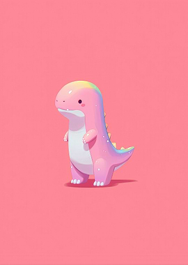 Cute Pink Kawaii Dinosaur