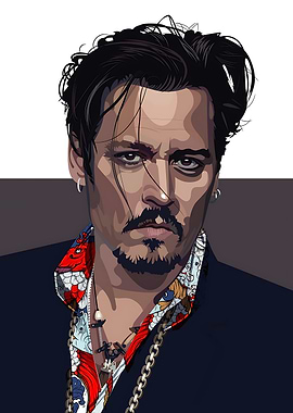 Johnny Depp Vector Portrait