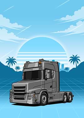 Scania T660 V8 Retro poster