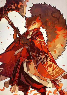 Anthropomorphic Squirrel Warrior