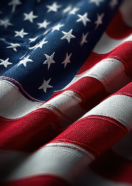 American Flag Close-Up