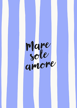 Mare Sole Amore Striped Background