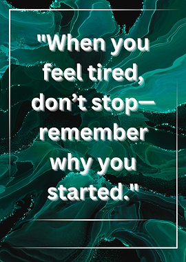 Inspirational Quote on Abstract Green Background