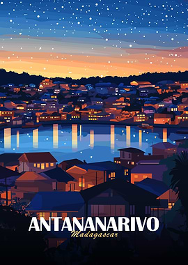 Antananarivo, Madagascar at Night