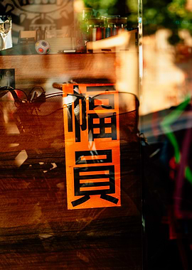Japanese Sign on Window