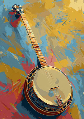 Banjo Art Painting