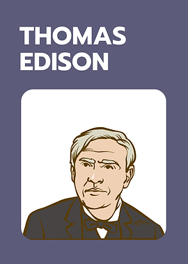 Thomas Edison Portrait Illustration