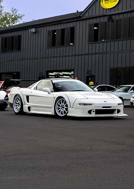 White Honda NSX at Motors Dealership