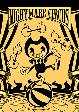 Nightmare Circus Cartoon Character Poster