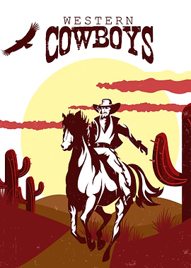 Western Cowboys Illustration