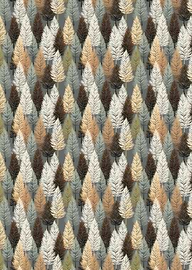 Dense Forest Pattern with Varied Tree Colors