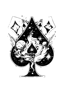 Ace of Spades Galaxy Art