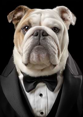 Bulldog in Tuxedo