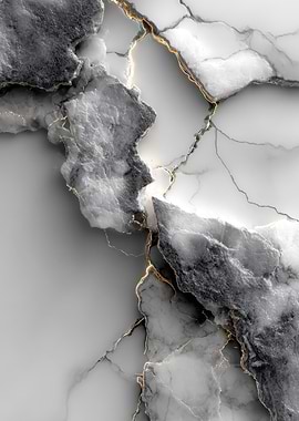 Abstract Marble with Gold Veins