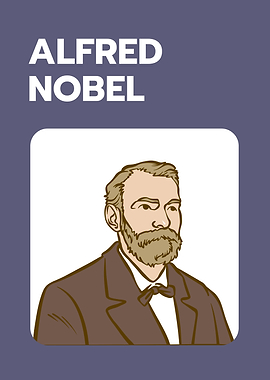 Alfred Nobel Portrait Illustration