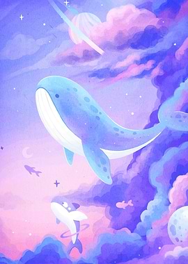 Whales Space Dreamscape
