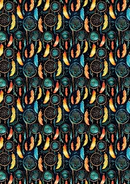 Dreamcatcher and Feathers Pattern