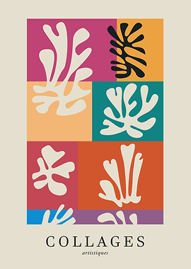 Colorful Abstract Collage Art Print