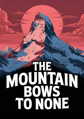 Mountain Peak with Text Overlay