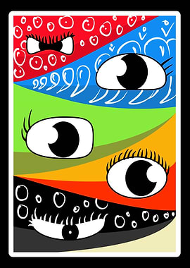 Colorful Abstract Eye Pattern